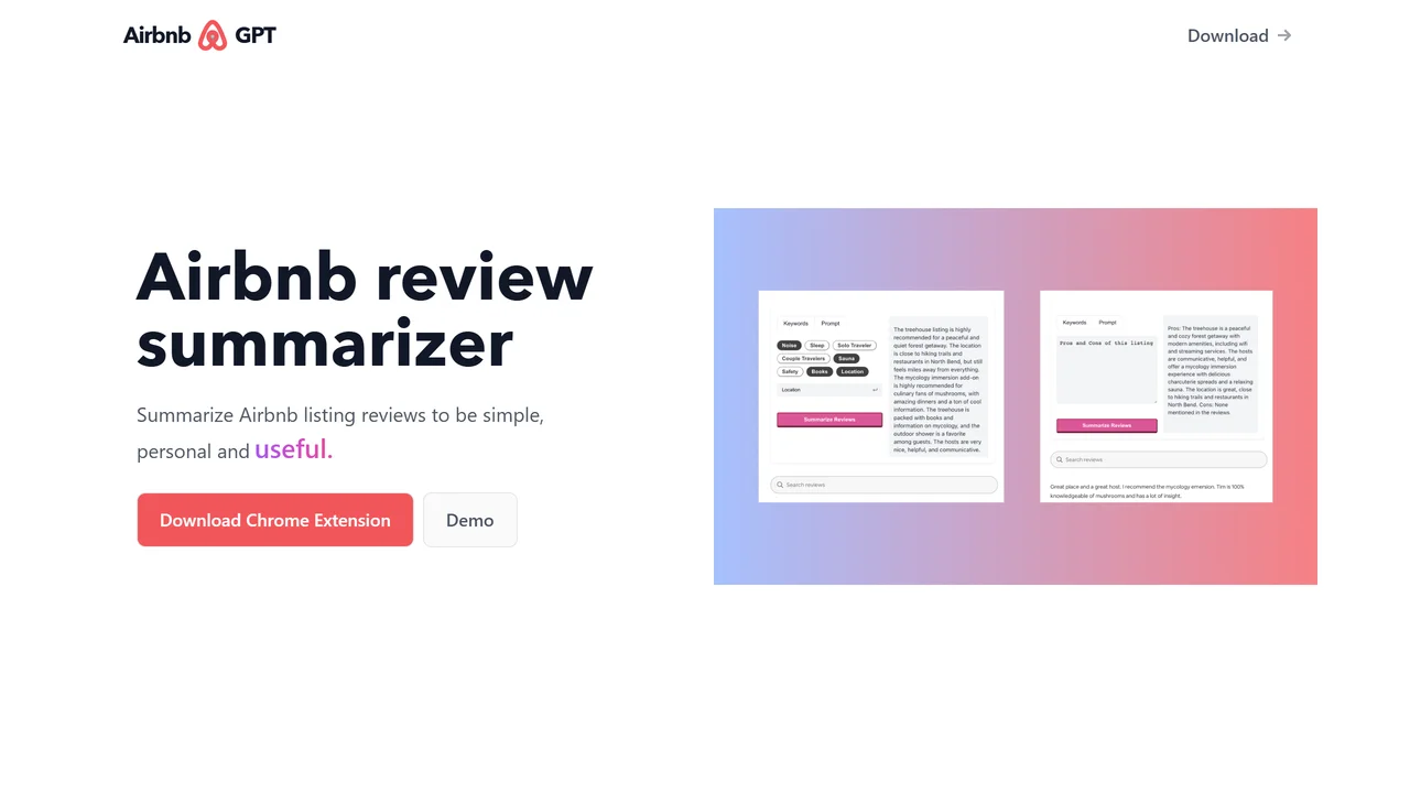 Airbnb Review Summarizer