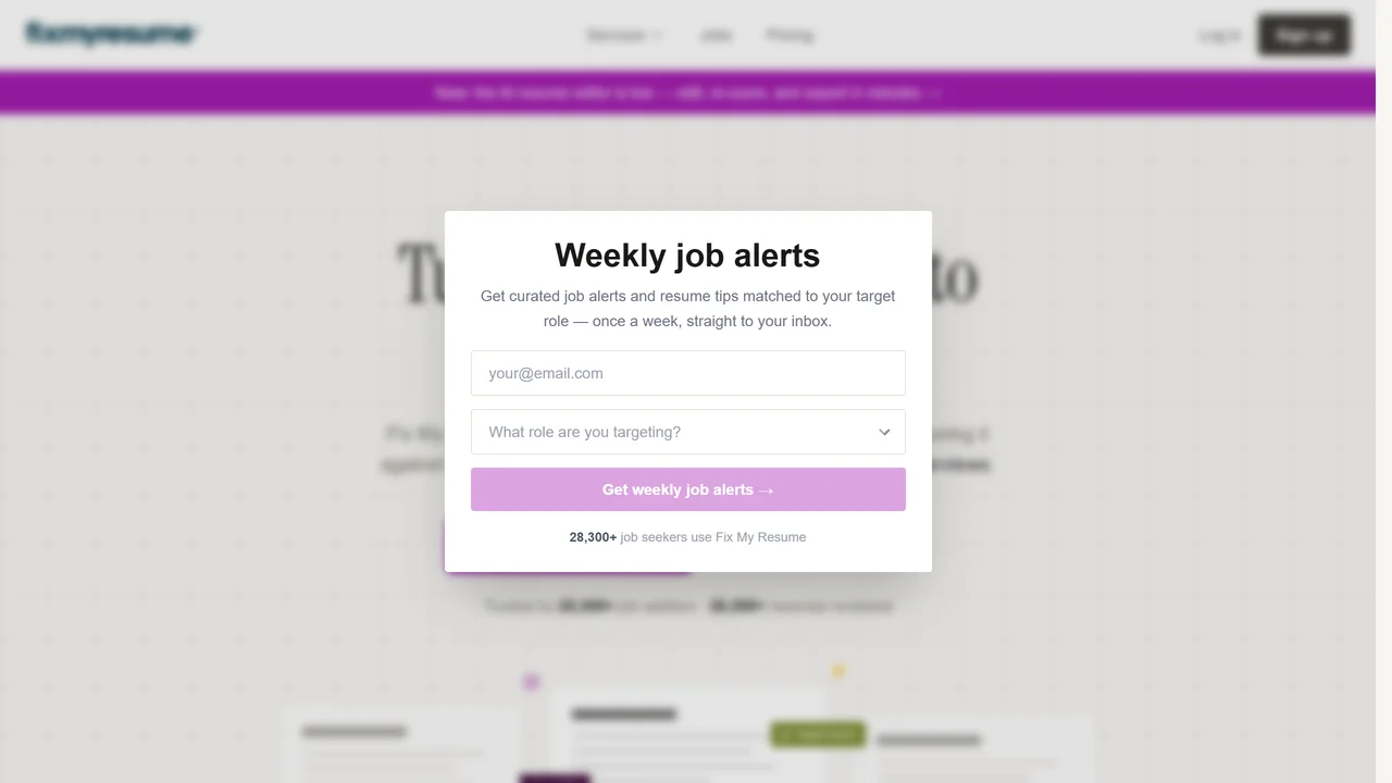 Fix My Resume