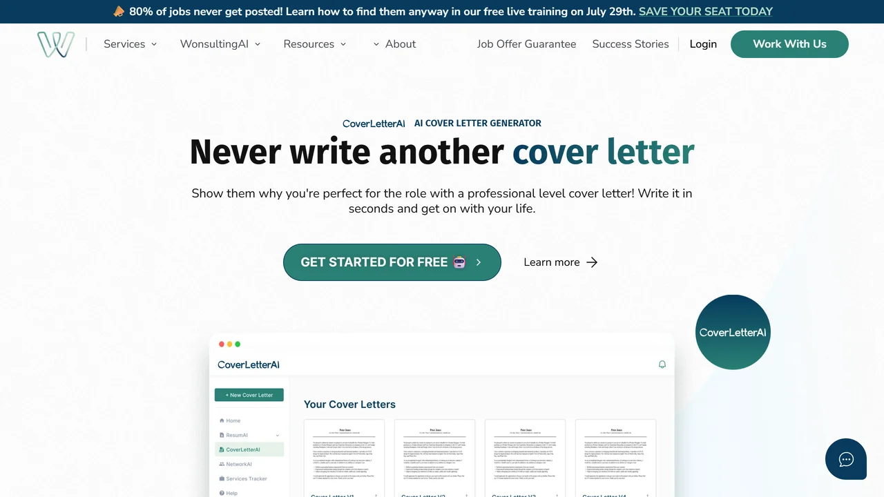 CoverletterAI by Wonsulting