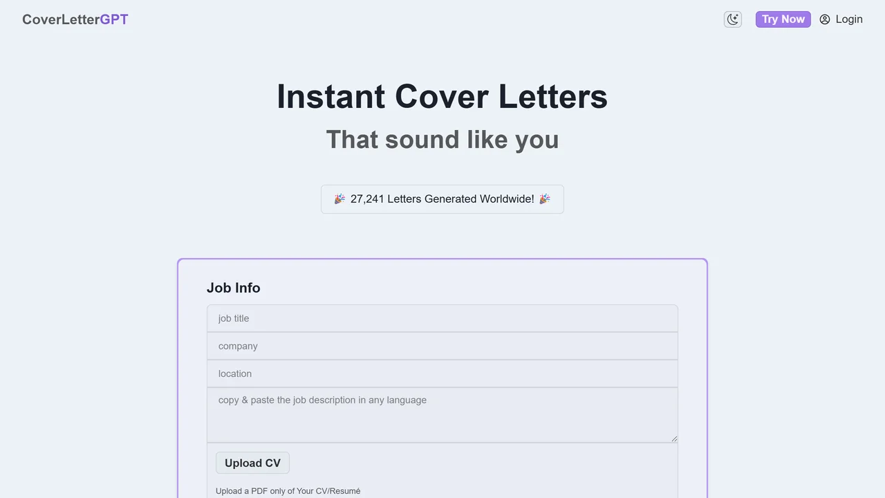 CoverLetterGPT