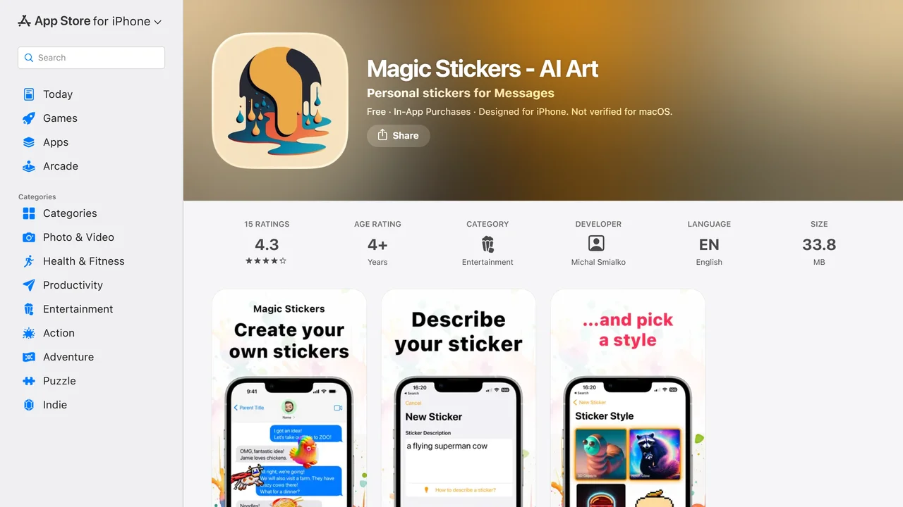 Magic iMessage Stickers