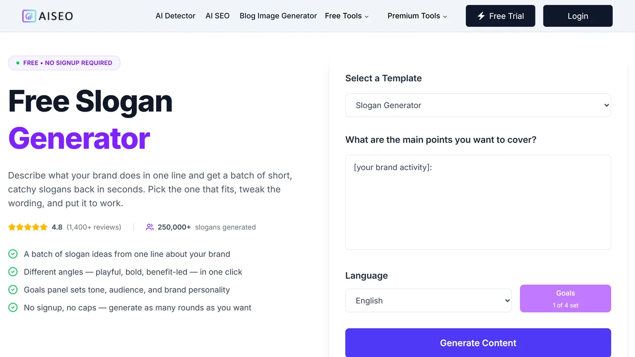 AISEO Slogan Generator