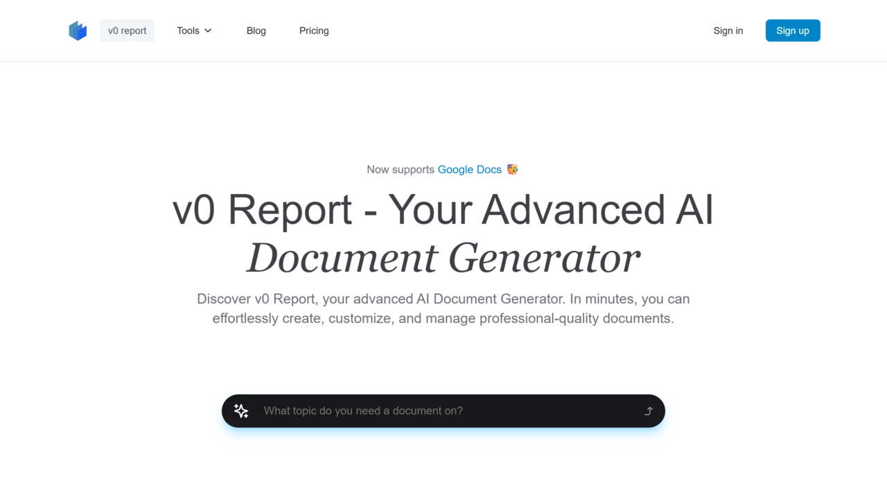 v0 report
