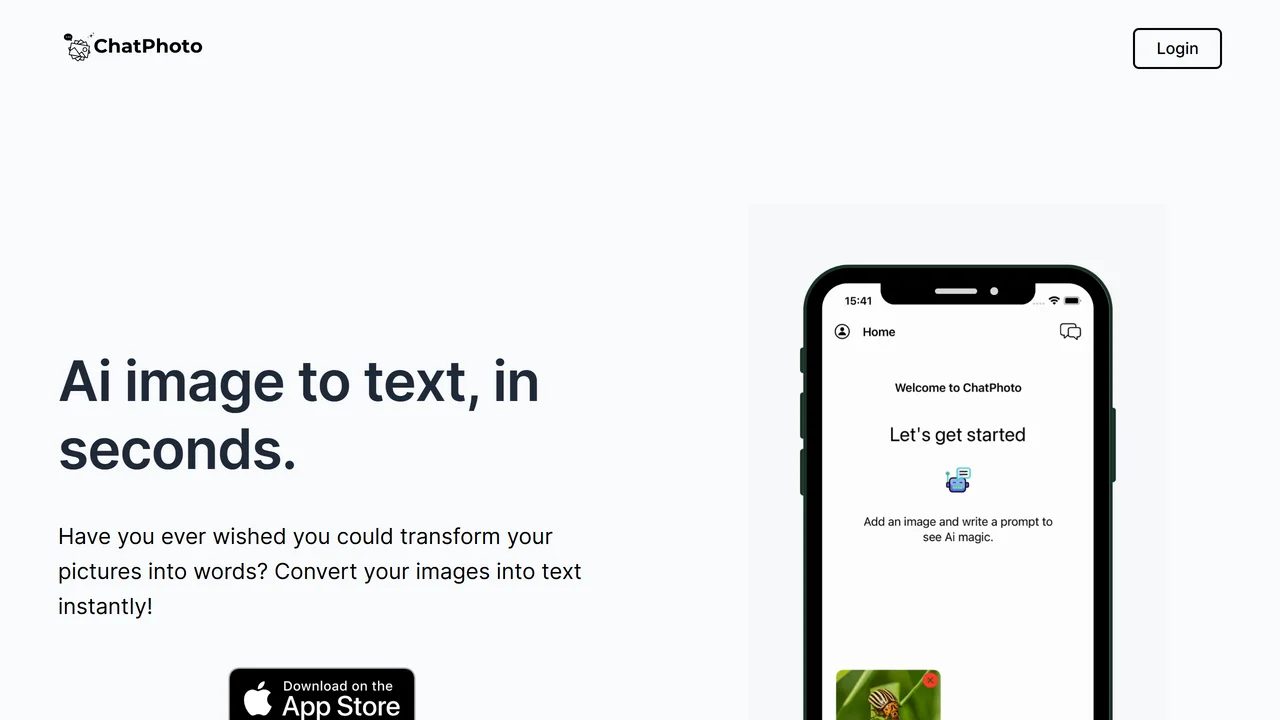 ChatPhoto: AI Image to Text
