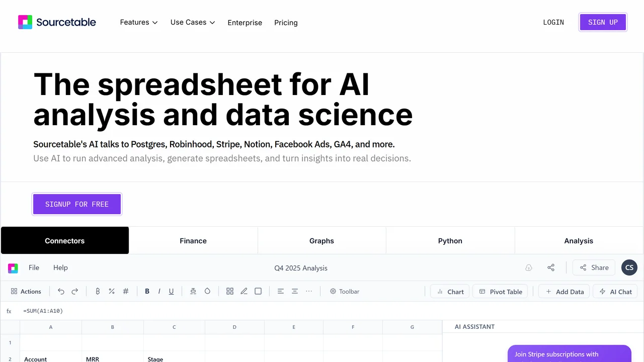 Sourcetable