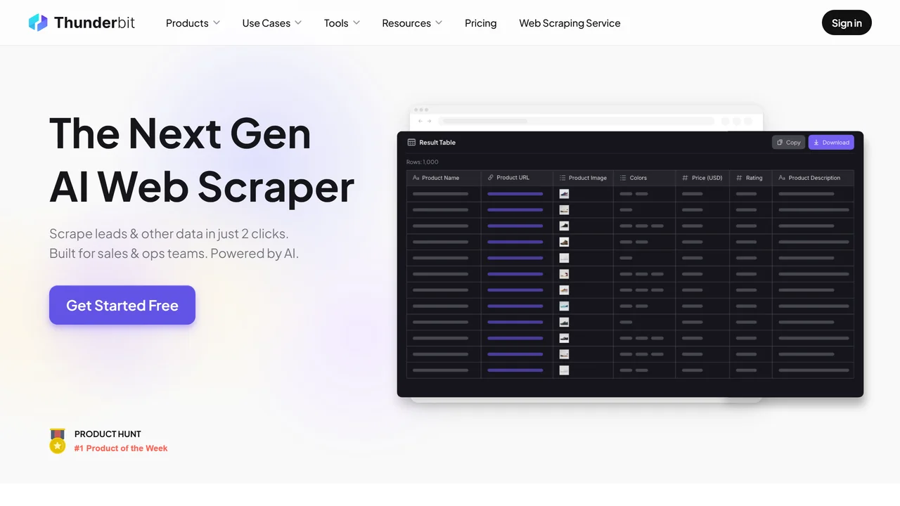 AI Extract by Thunderbit