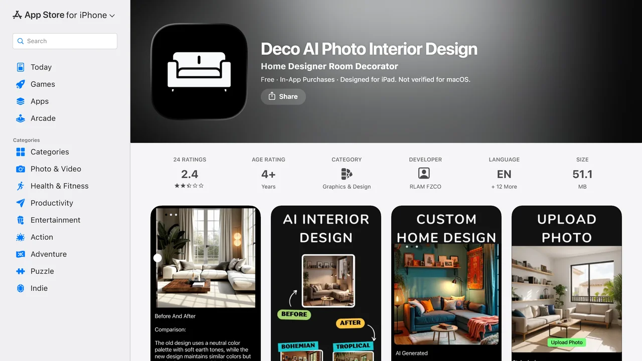 Interior AI - Design any space