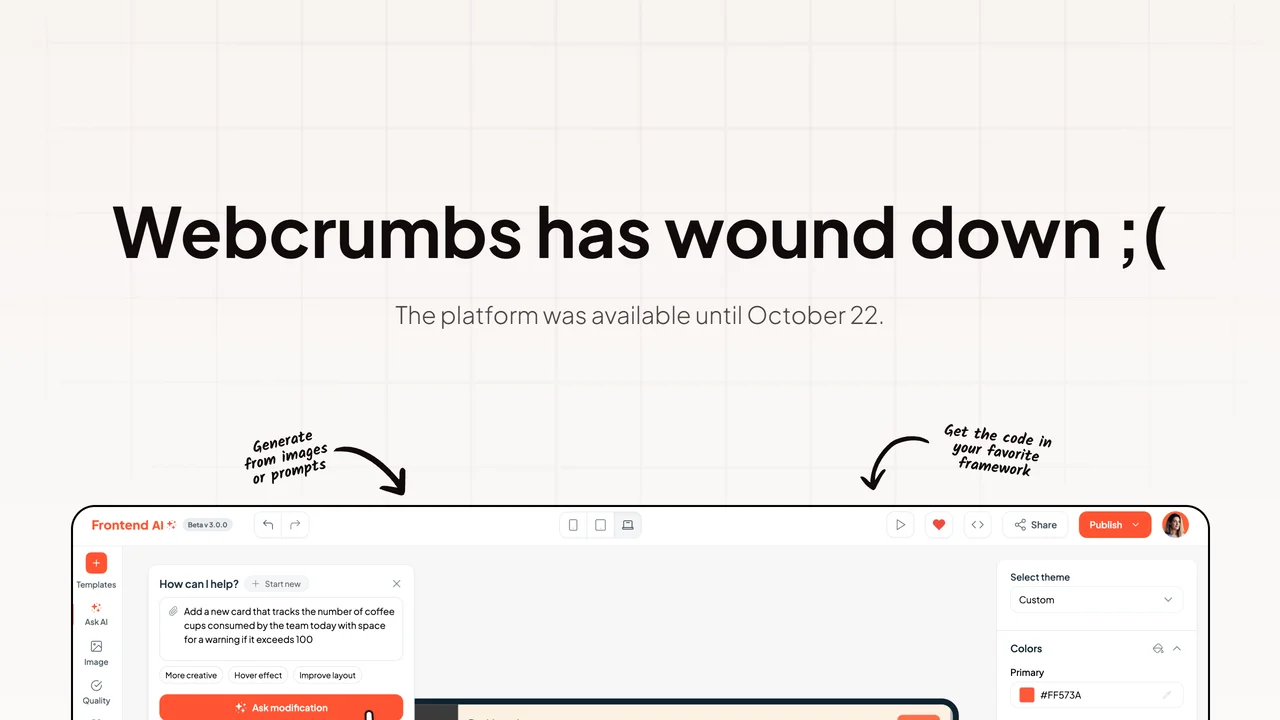 Webcrumbs Frontend AI