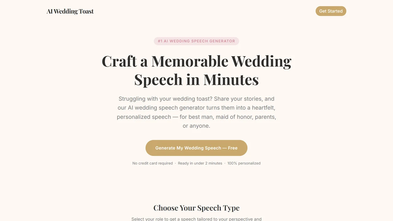 AI Wedding Toast