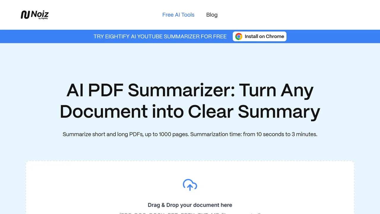 Noiz AI PDF Summarizer