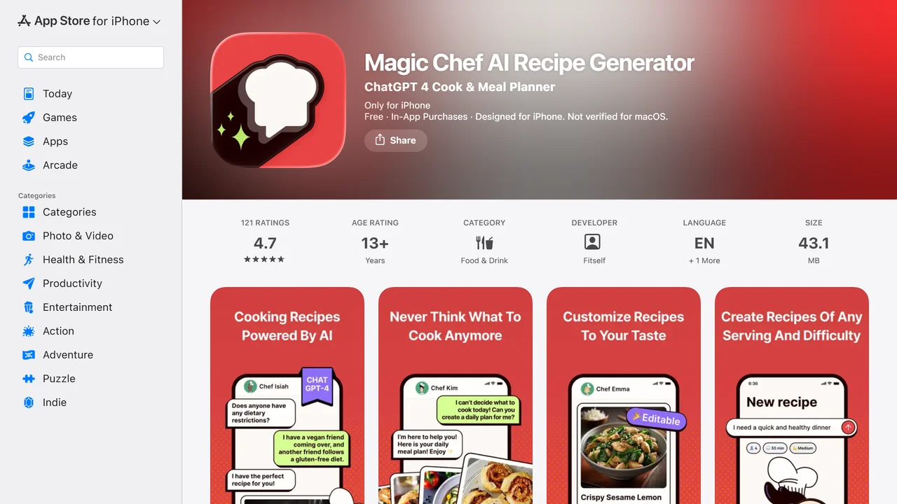 Magic Chef AI Recipe Generator