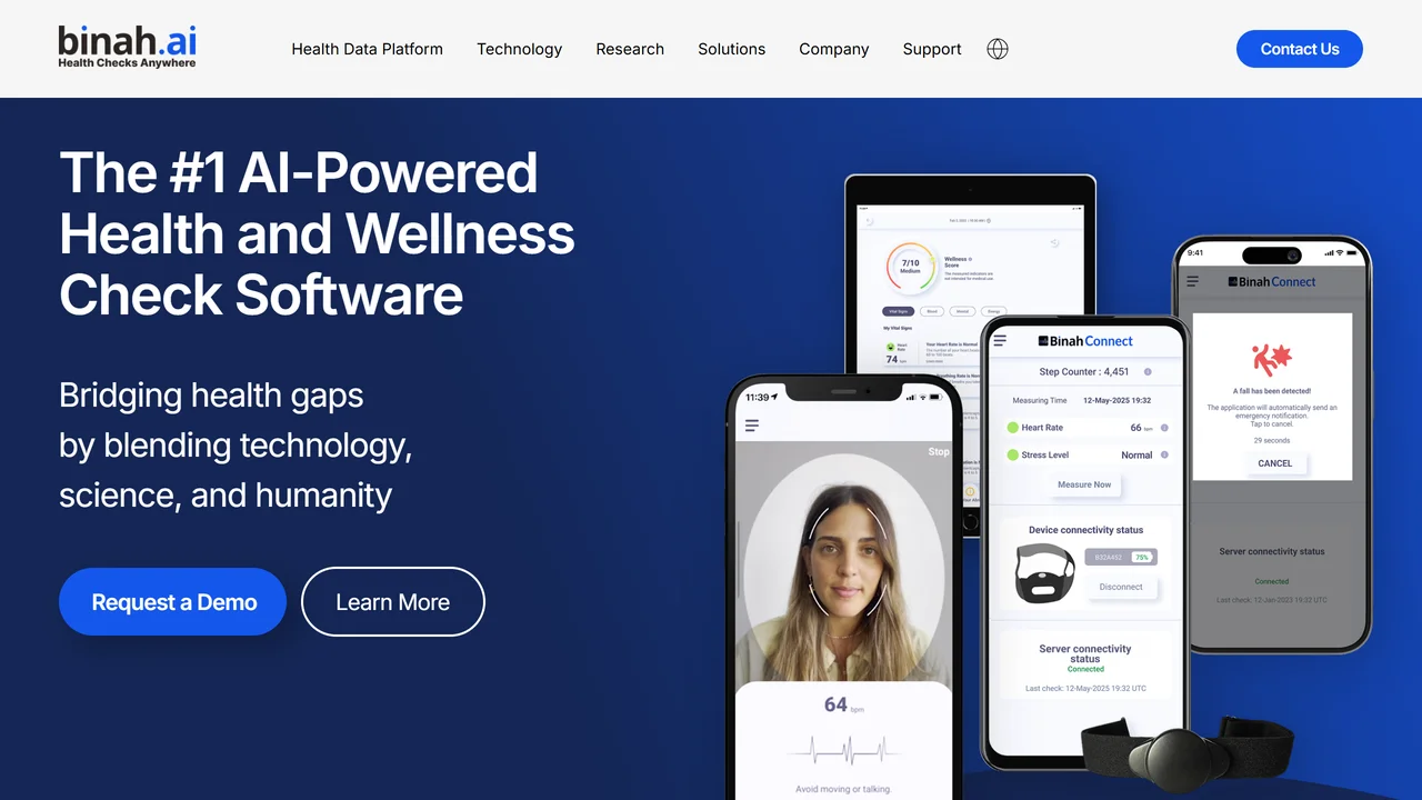 Binah.ai Video-based Vital Signs Monitoring