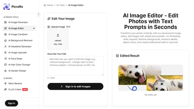 PiCrafts AI Image Editor