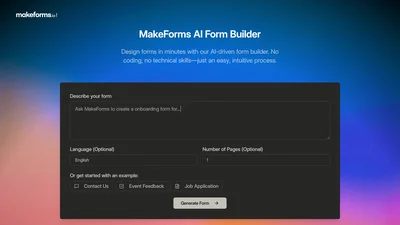 MakeForms AI Form Builder