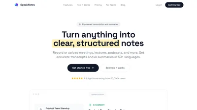 SpeakNotes