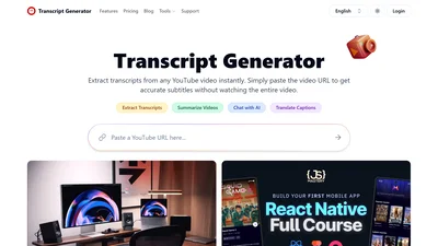 YouTube Transcript Generator