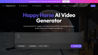 Happy Horse AI Video Generator