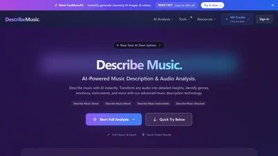 Describe Music AI