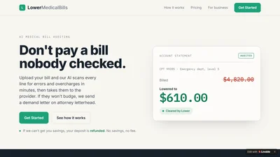 Lower Medical Bills - Use AI to negotiate your medical bills down