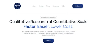Q360 PulseCheck AI-Powered Interviews & Surveys