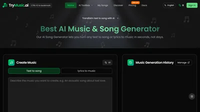 Trymusic AI Song Generator