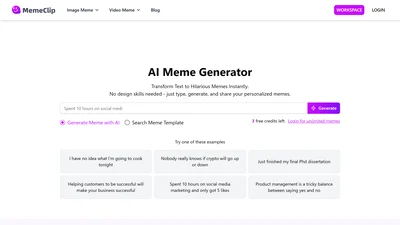 MemeClip AI Meme Generator