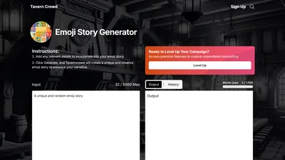 TavernCrowd Emoji Story Generator