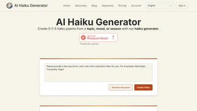 Haiku Generator