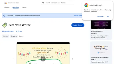 Gift Note Writer
