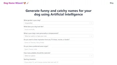 Dog Name Wizard