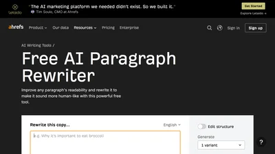 Ahrefs AI Paragraph Rewriter