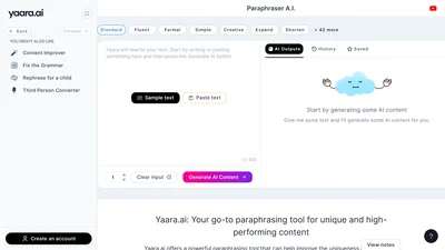 Yaara AI Paraphrasing Tool
