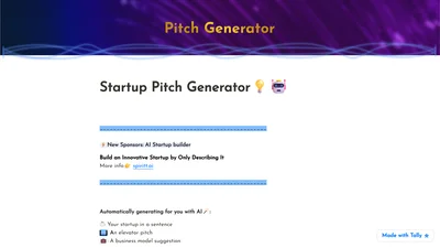 Startup Pitch Generator