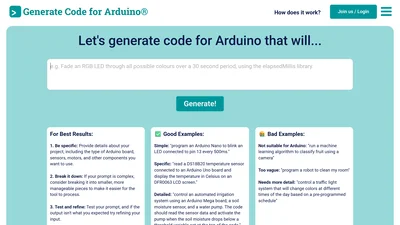 Duino Code Generator