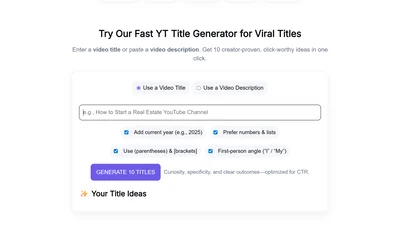 AI YouTube Title Generator - PackaPop