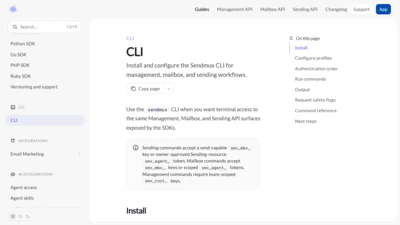 Sendmux CLI