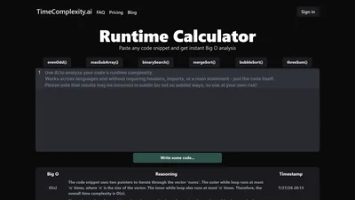 TimeComplexity.ai
